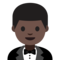 Man in Tuxedo - Black emoji on Google